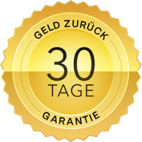 Siegel: 30 Tage Geld-zurück-Garantie
